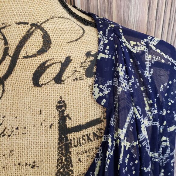 100% Silk DVF Snake Check Midnight Dress - Picture 6 of 15